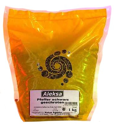 Coarsely grounded black pepper 1kg